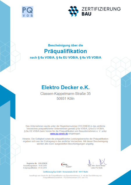 Elektro_Decker_Präqualifikation